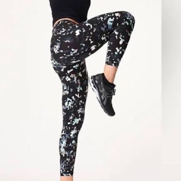 Sweaty Betty Power Pocket 7/8” Leggings Blue Lagoon Camo XS Quick Drying High - Picture 1 of 14